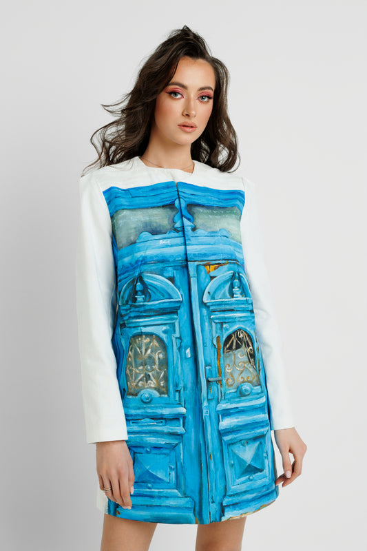 HAND PAINTED JACKET IN PAINTED COTTON image 0