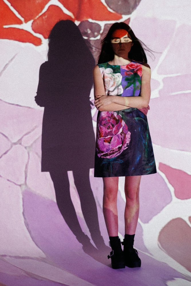DRESS IN HAND PAINTED COTTON image 4